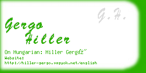 gergo hiller business card